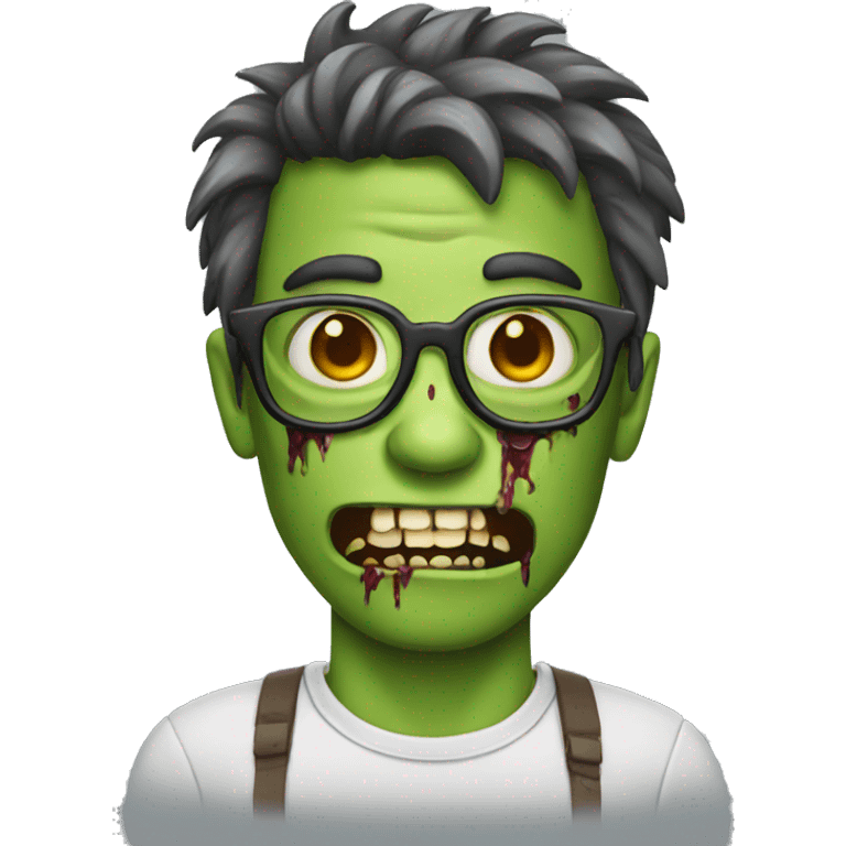 zombie nerd emoji