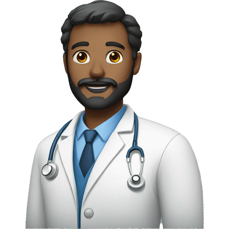 a man doctor with a dark beard emoji