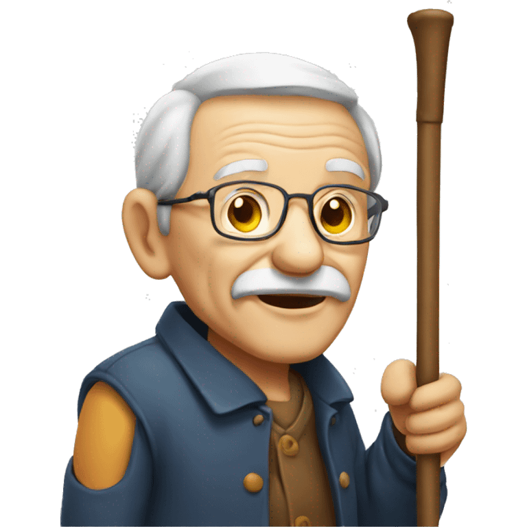 old man with cane emoji