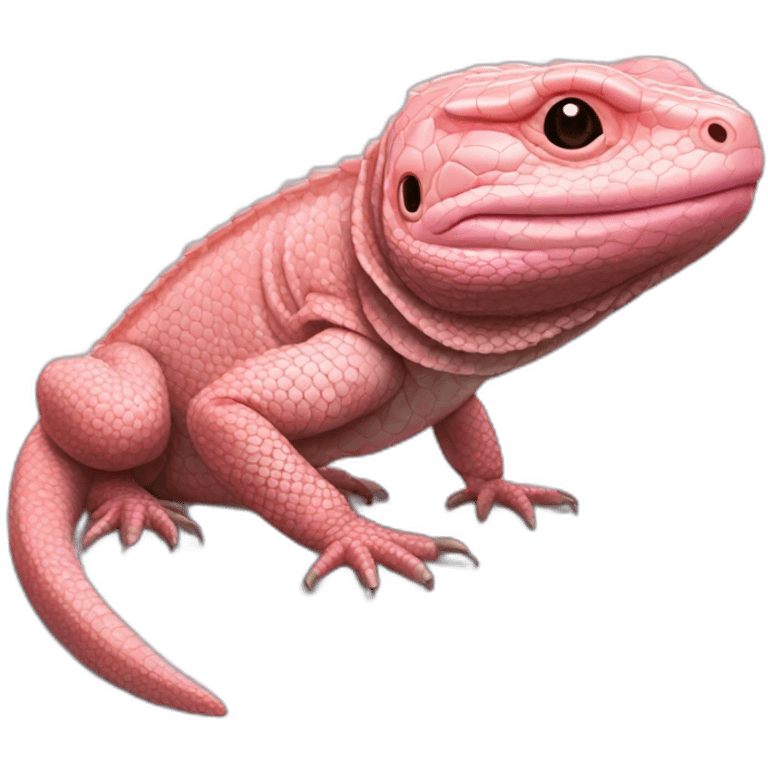 fat pink tegu lizard emoji