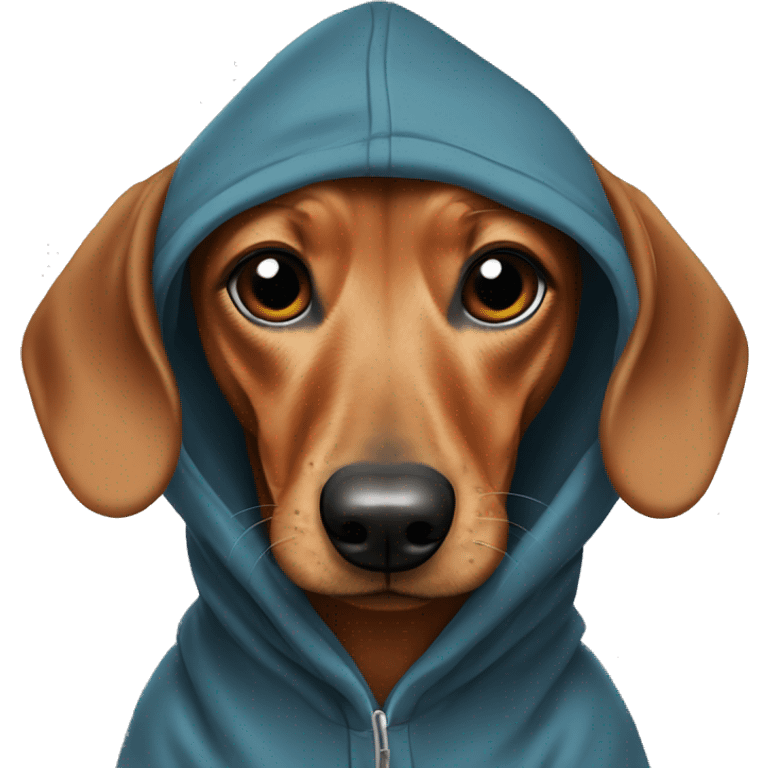 Dachshund in hoodie  emoji