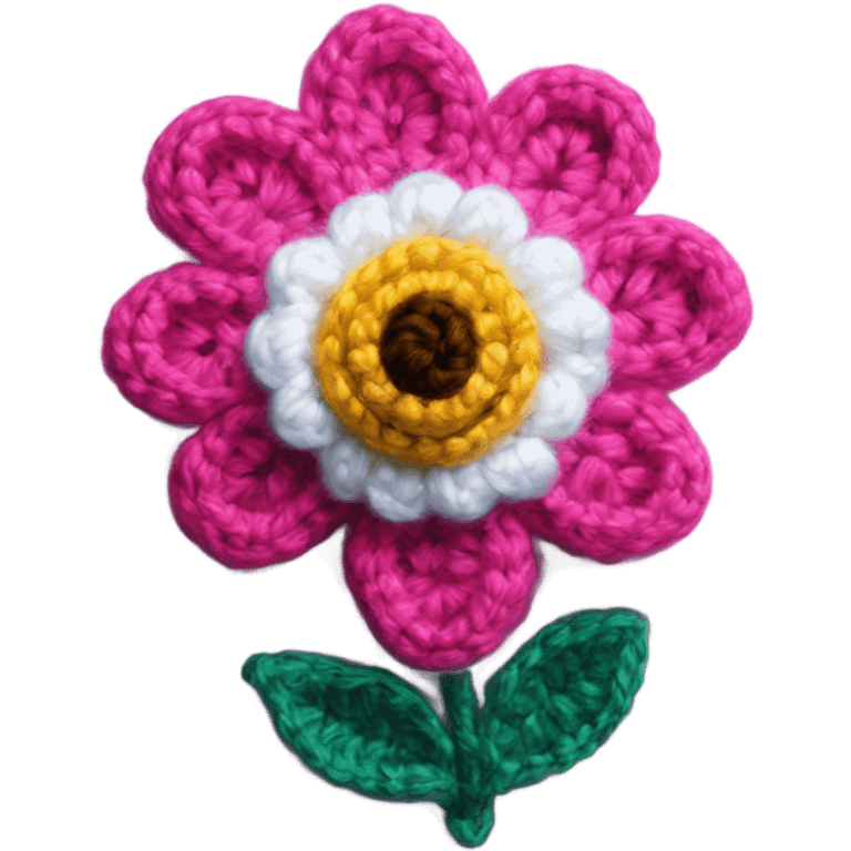 Crochet flower emoji