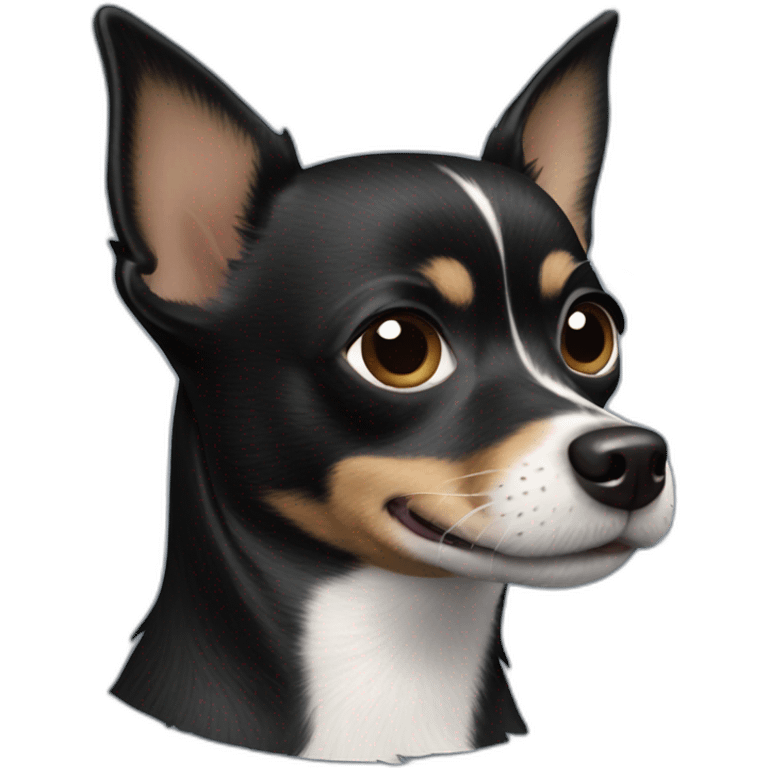 black chihuahua terrier dog emoji