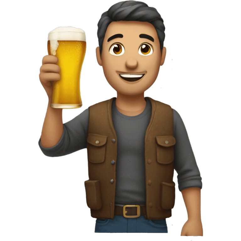 Man with beer in his hand emoji