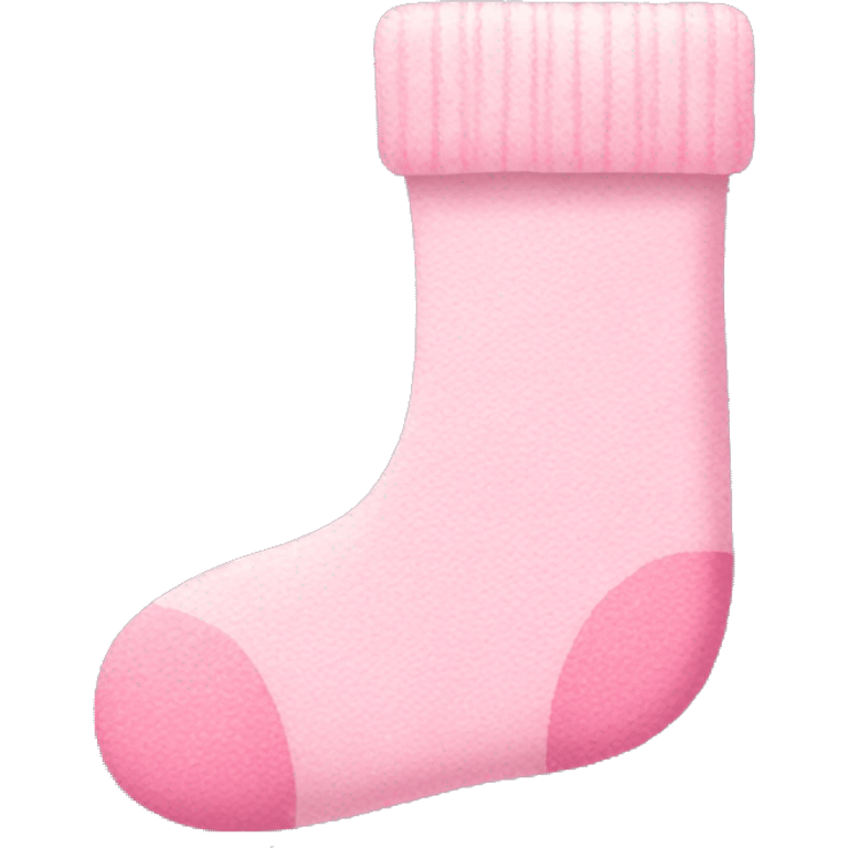 Pastel pink Christmas sock emoji