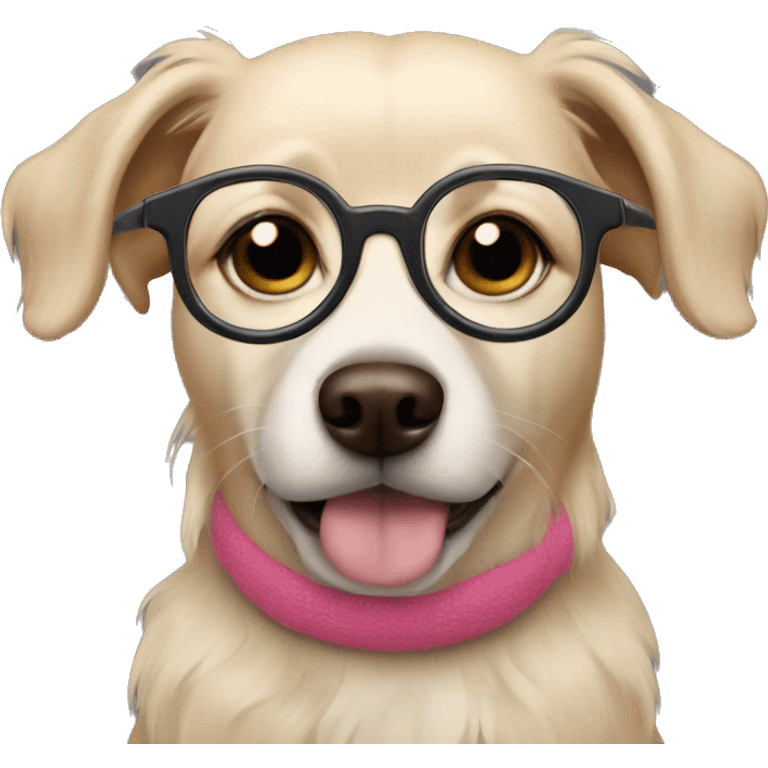 dog wearing luna lovegood glasses emoji