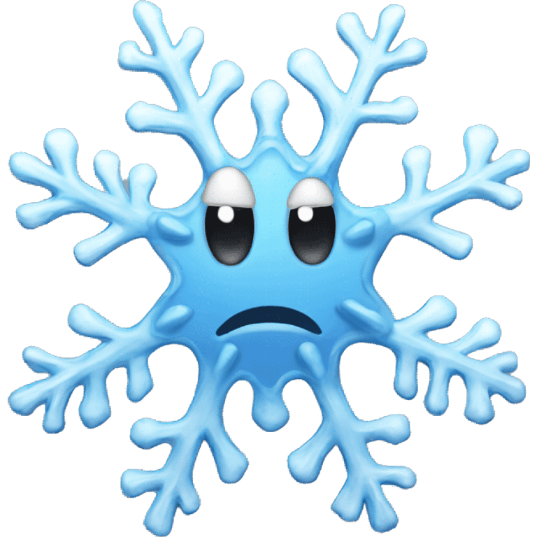 Melting snowflake emoji