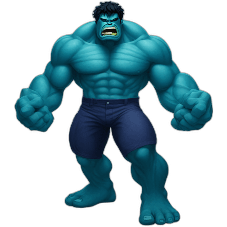 Blue hulk emoji