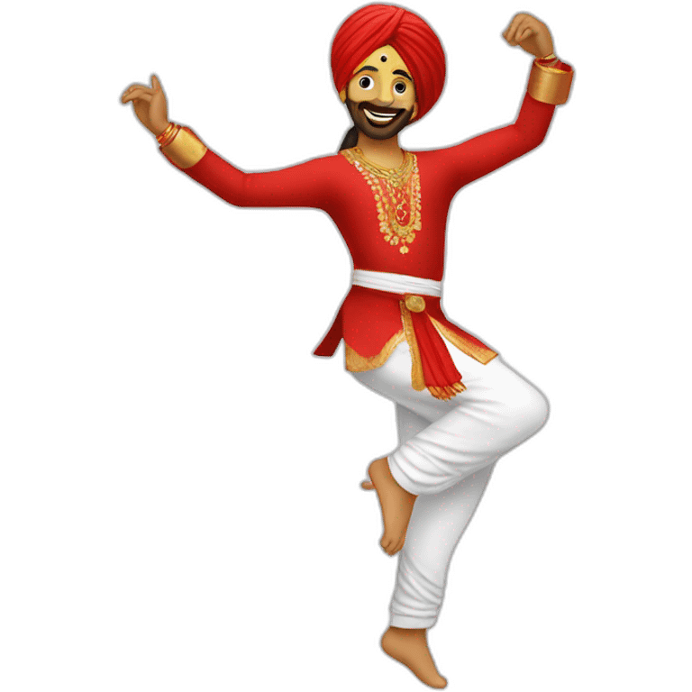 bhangra dancer red emoji