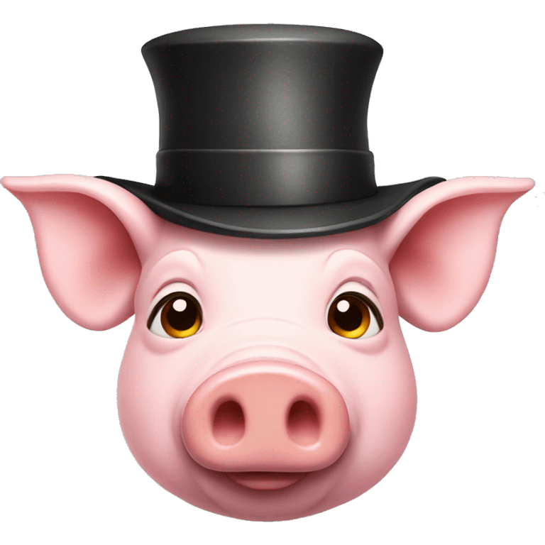 Pig with a hat emoji