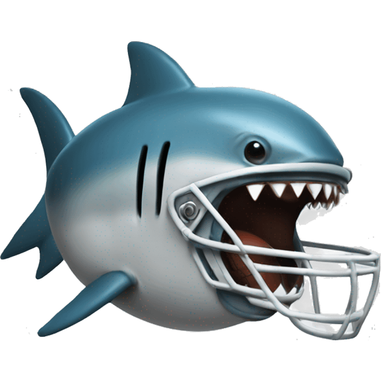 shark with a football helmet emoji