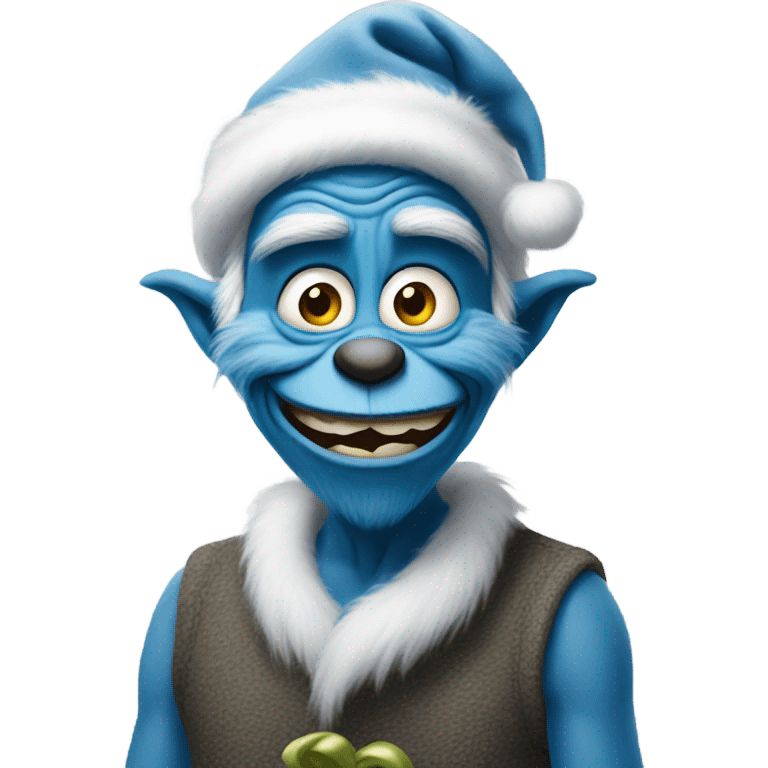 Blue grinch emoji