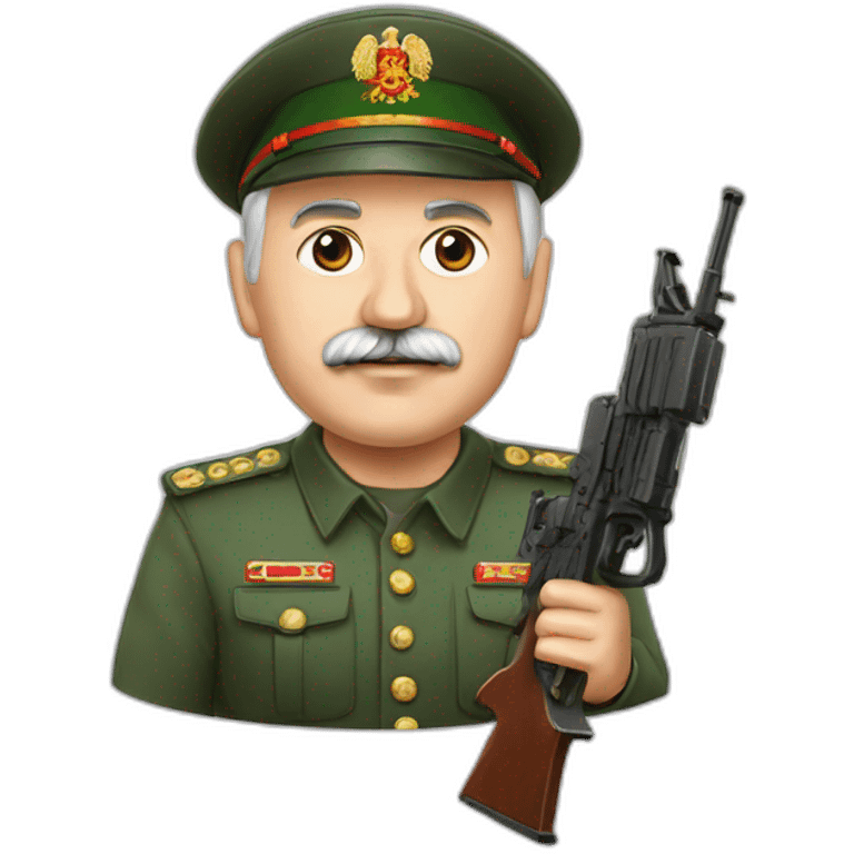 Lukashenko and weapon emoji