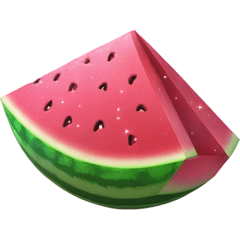 Pink watermelon with glitter  emoji