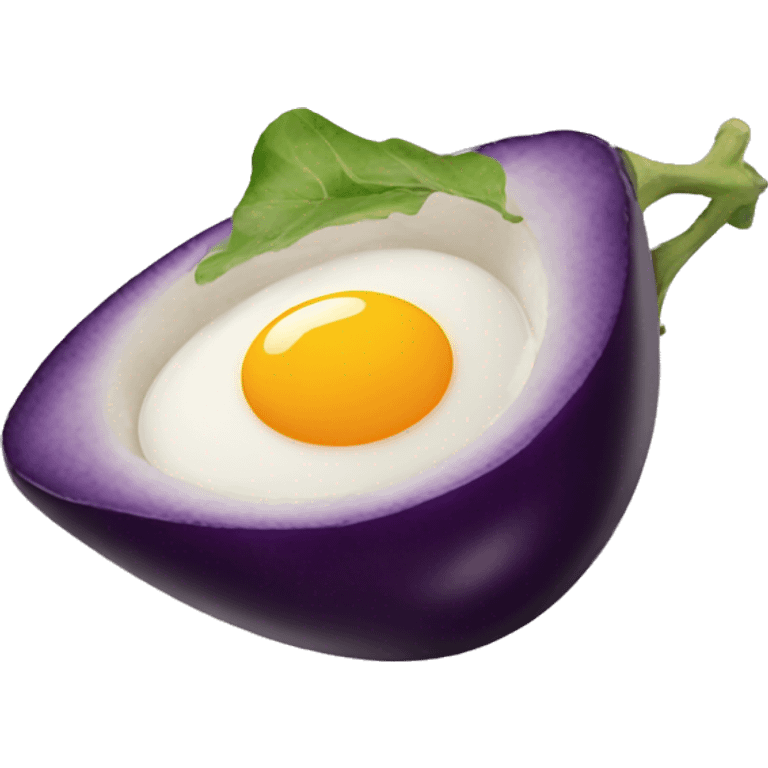 eggs and eggplants emoji