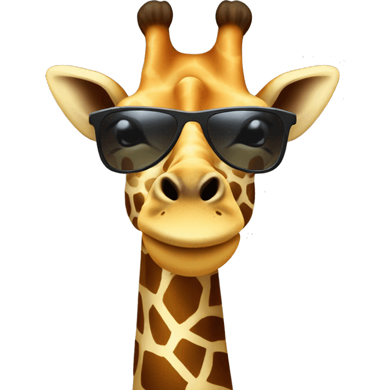 giraffe with sunglasses emoji