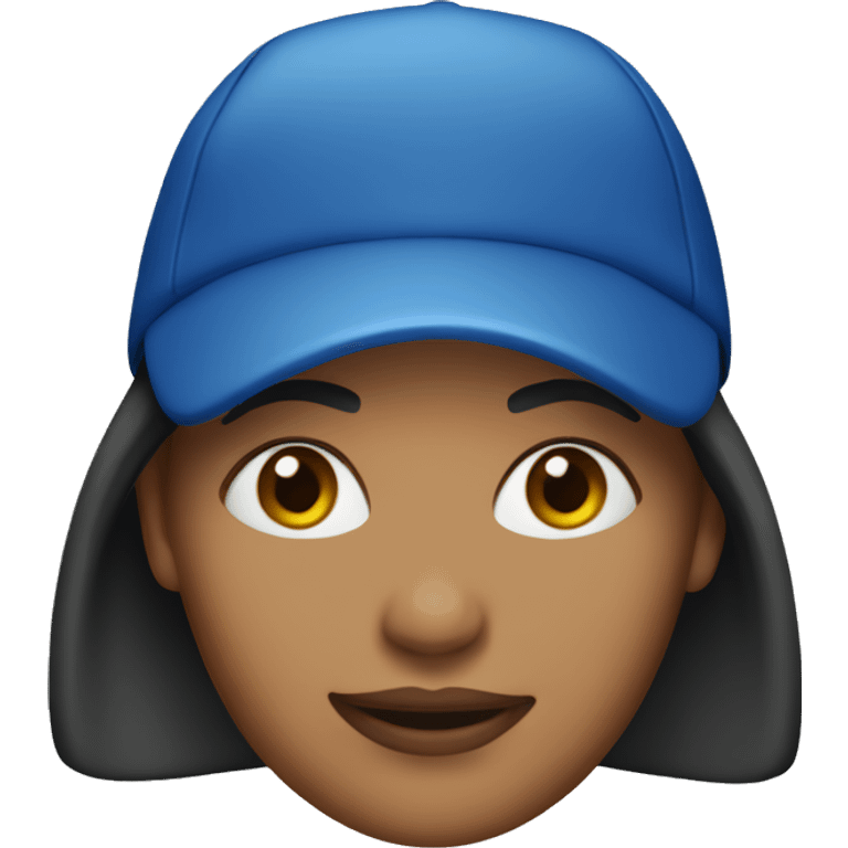 a woman with a blue cap emoji