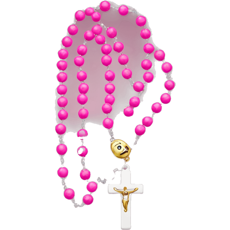 Pink rosary  emoji