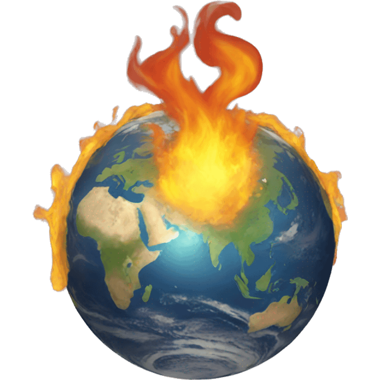 overheating earth emoji