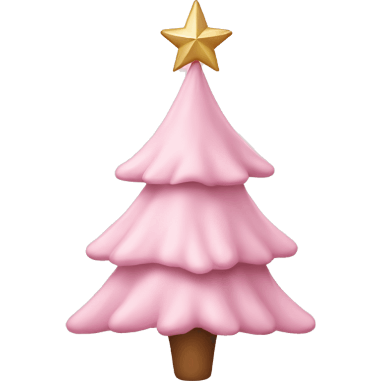 Pastel pink Christmas tree with star on top  emoji