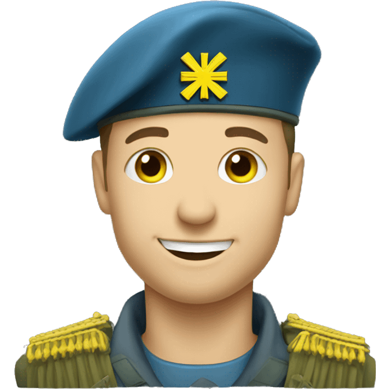 ukrainian soldiare with happy face emoji