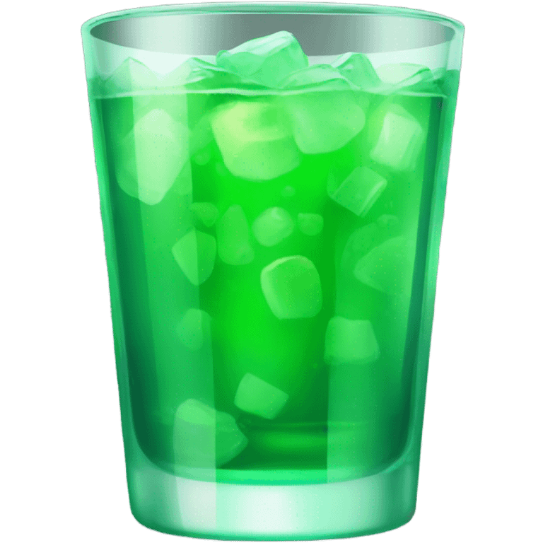 Glass with green drink emoji