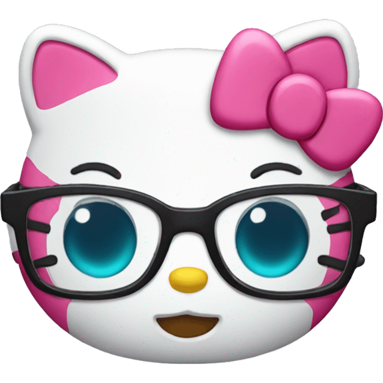 hello kitty with glasses emoji