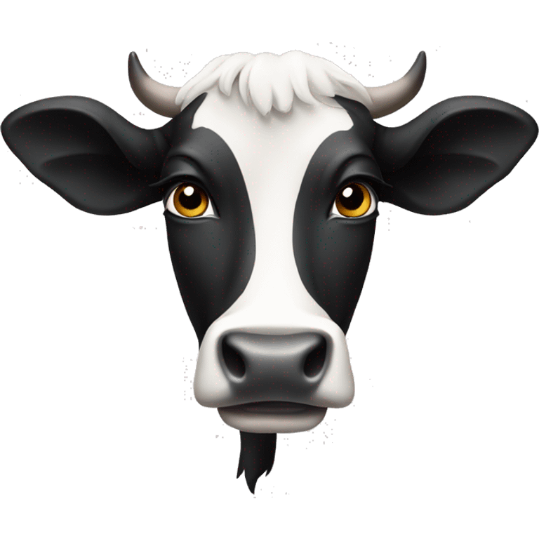 black white female cow emoji