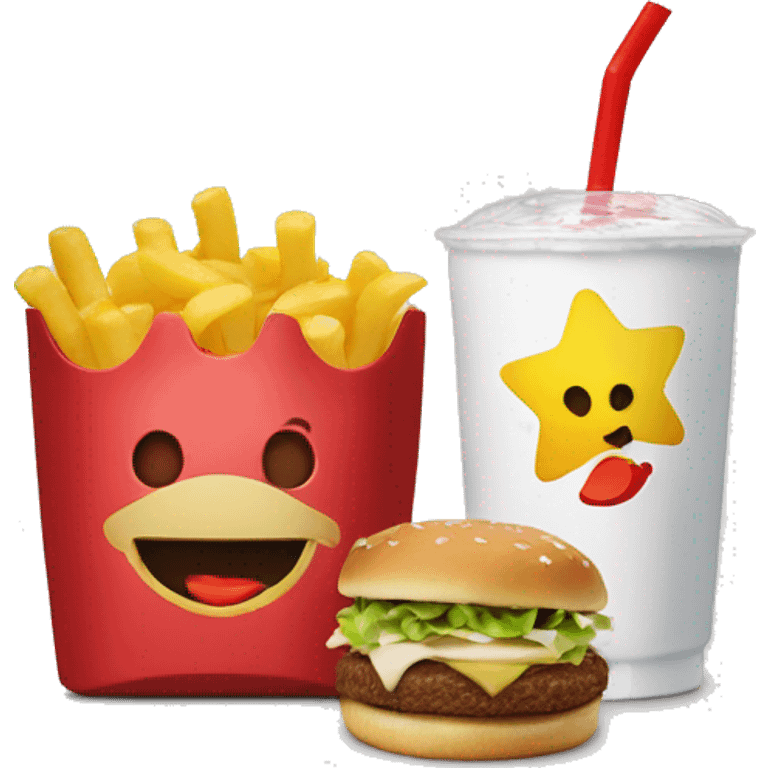 happy meal with mik shake emoji