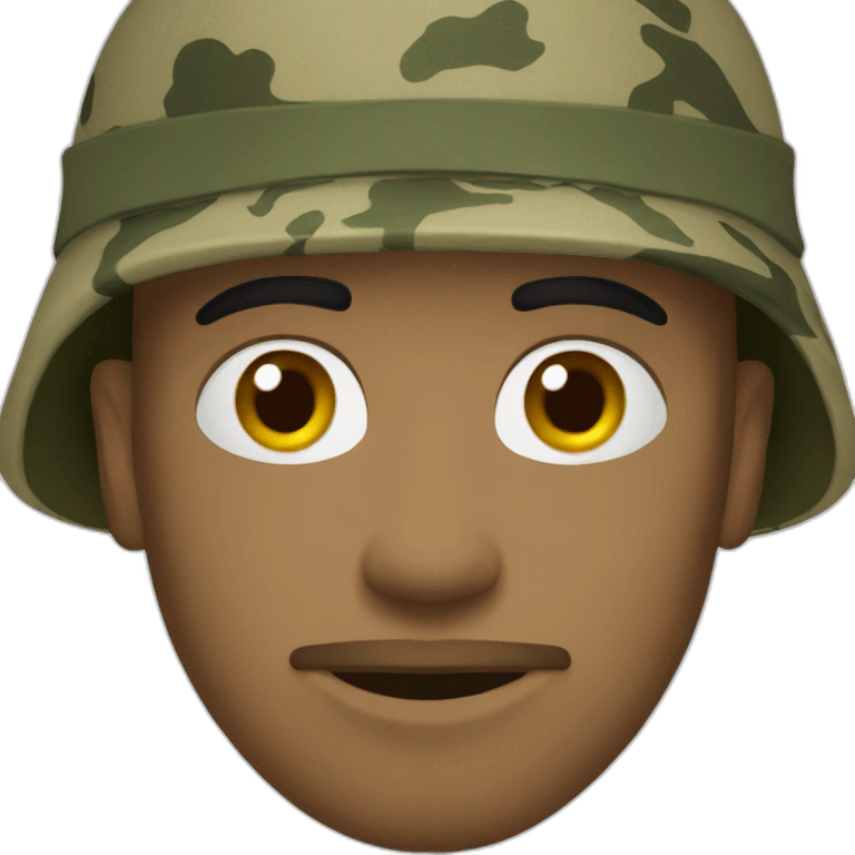 soldier with camouflage emoji