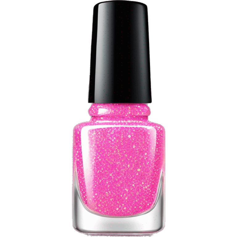 Pink glitter nail polish  emoji