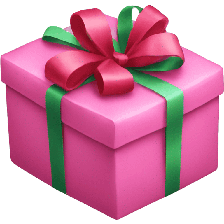 Pink Christmas gift emoji