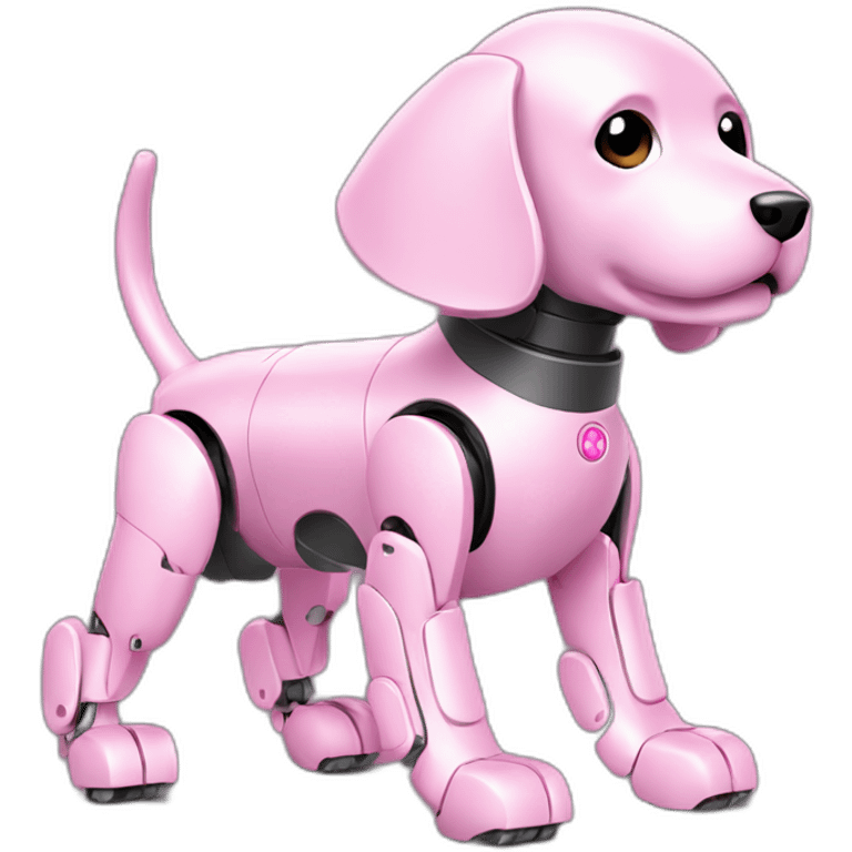 aibo cute robot dog pink emoji