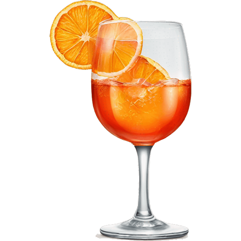 aperol spritz in tall glass emoji