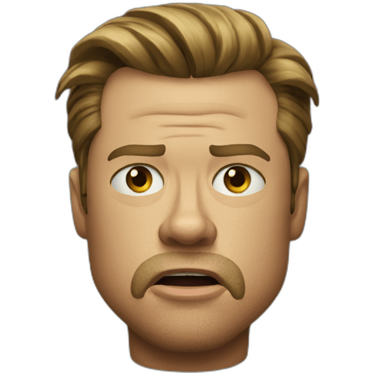 brad pitt angry emoji