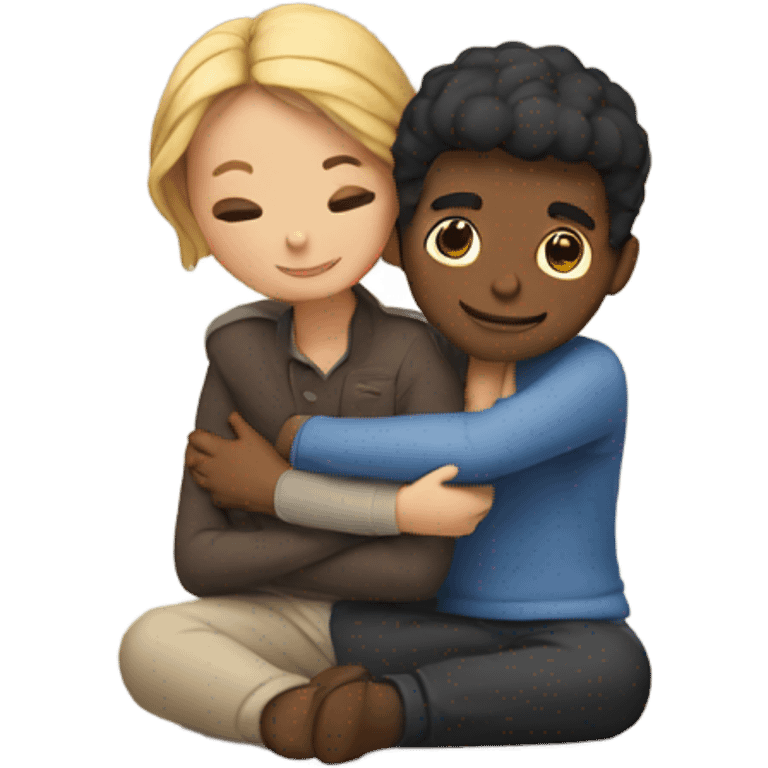 Couple cuddling   emoji