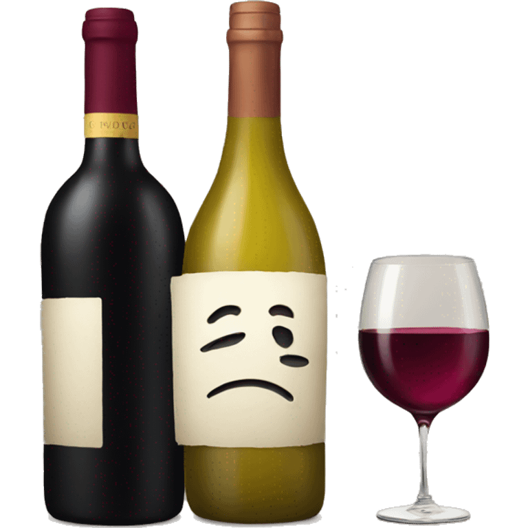 Smiley with wine emoji