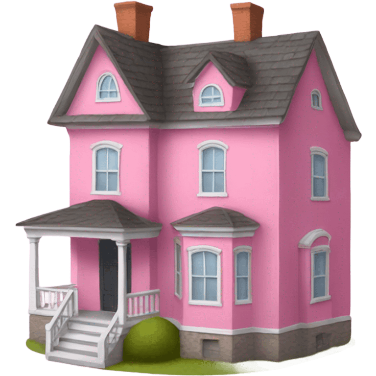 Large pink house  emoji