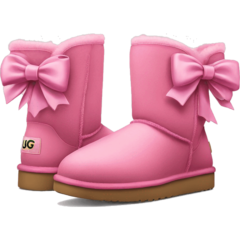 Pink Ugg’s with bows emoji