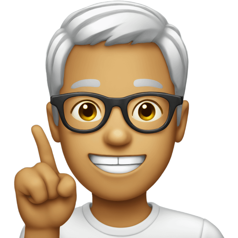 boy with finger in mouth wearing silly glasses emoji