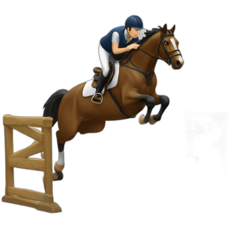 Sauter un obstacle a cheval emoji