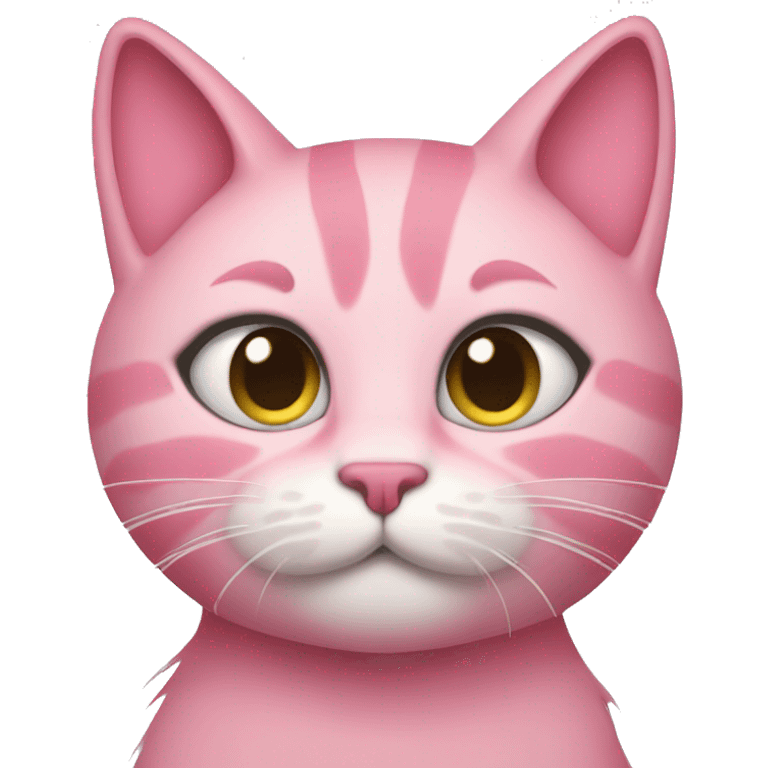 Pink cat kissy face  emoji