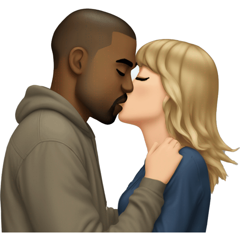 kanye west kissing taylor swift emoji