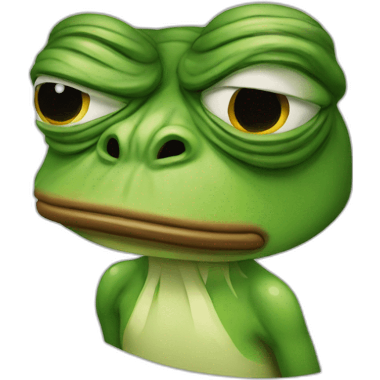 pepe frog with glass angry emoji