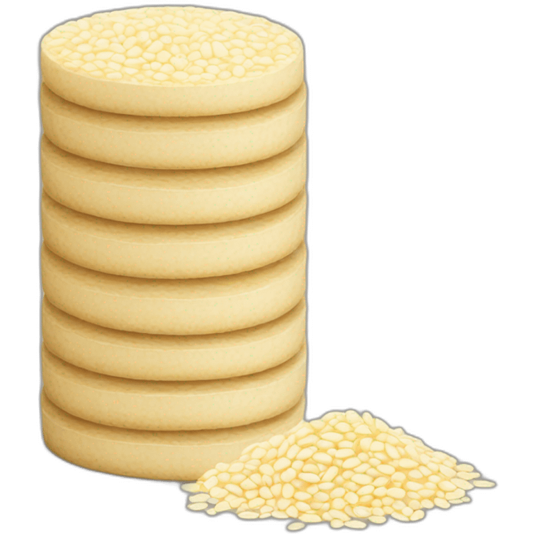 Dry rice cake stack emoji