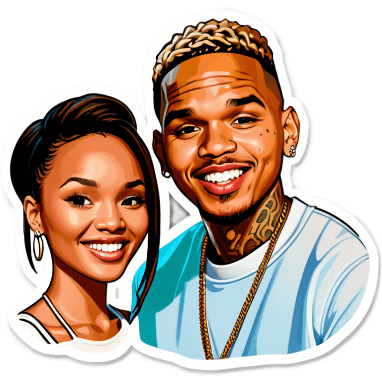 Photo Realistic Karrueche Tran with Chris Brown  emoji