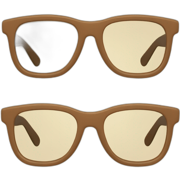 tan glasses emoji