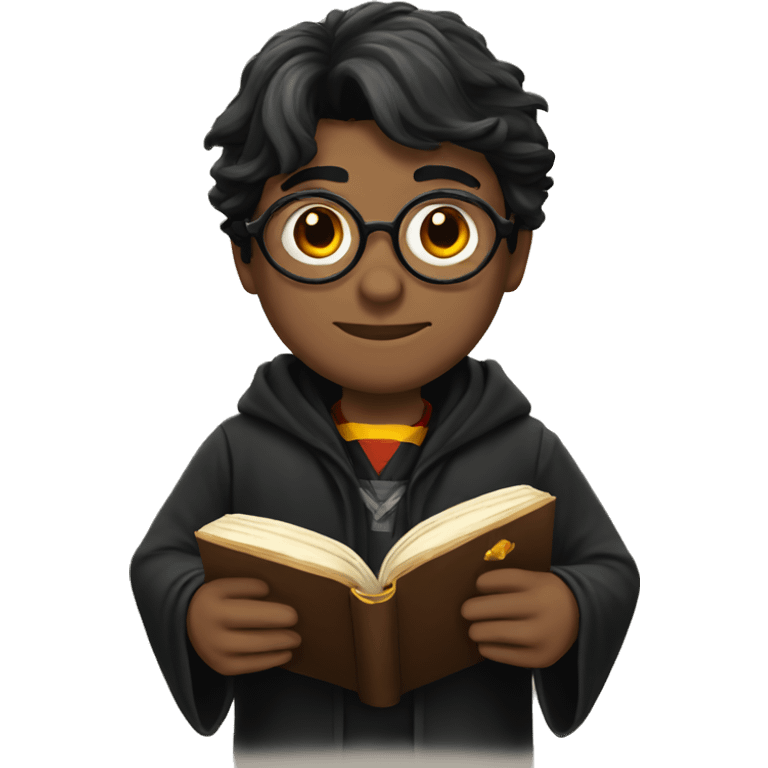 harry potter with book emoji