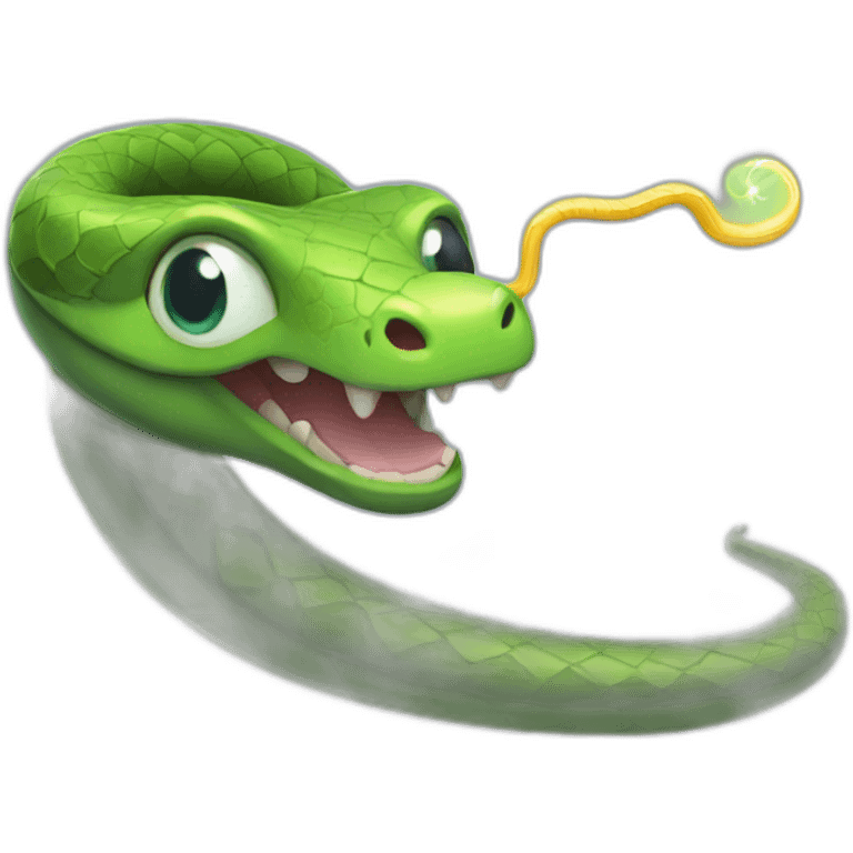 snake with a magic wand emoji