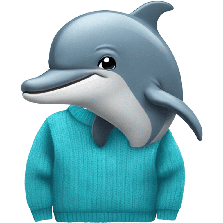 Dolphin in a sweater emoji